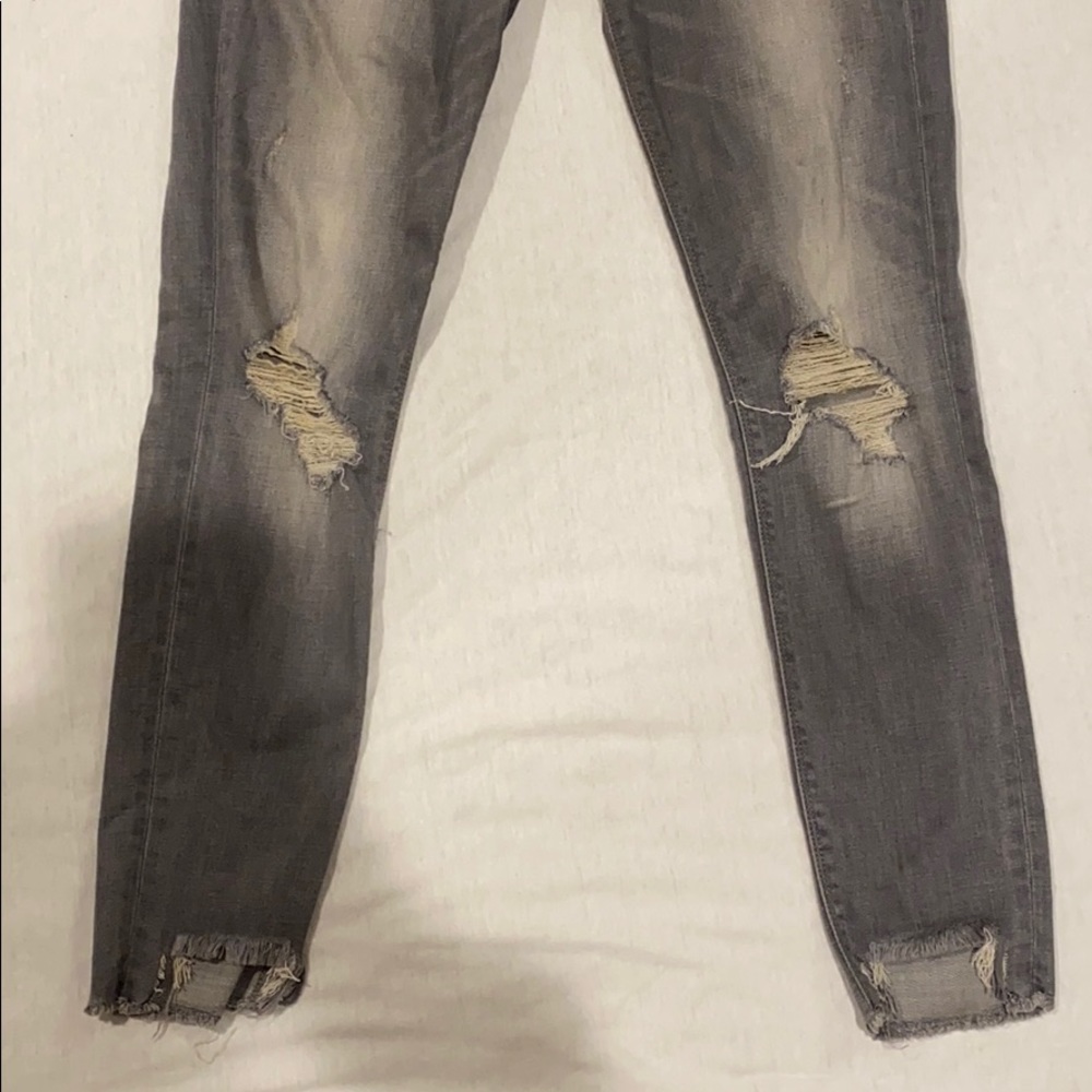 Express Performance Legging Mid Rise Jeans Grey 4 - Picture 4 of 7